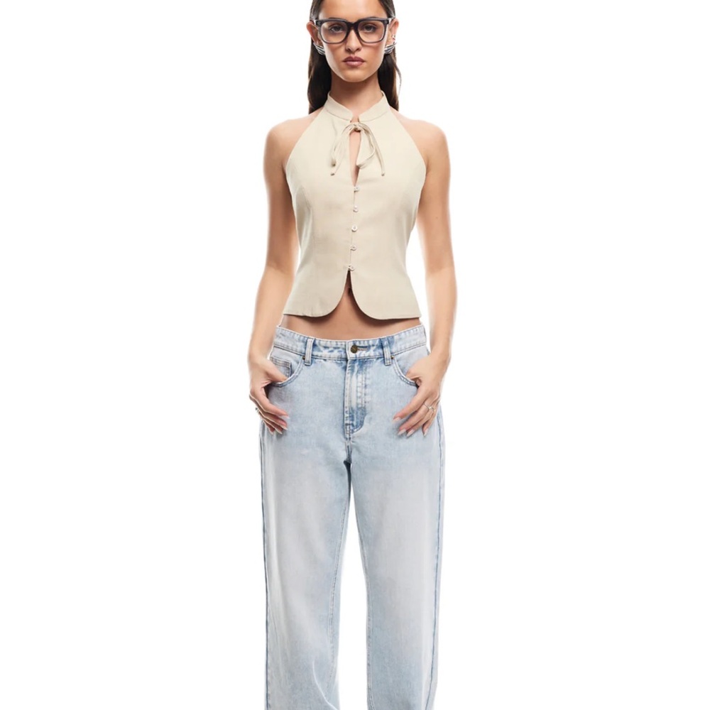 Lioness Cream Halter Tank Top